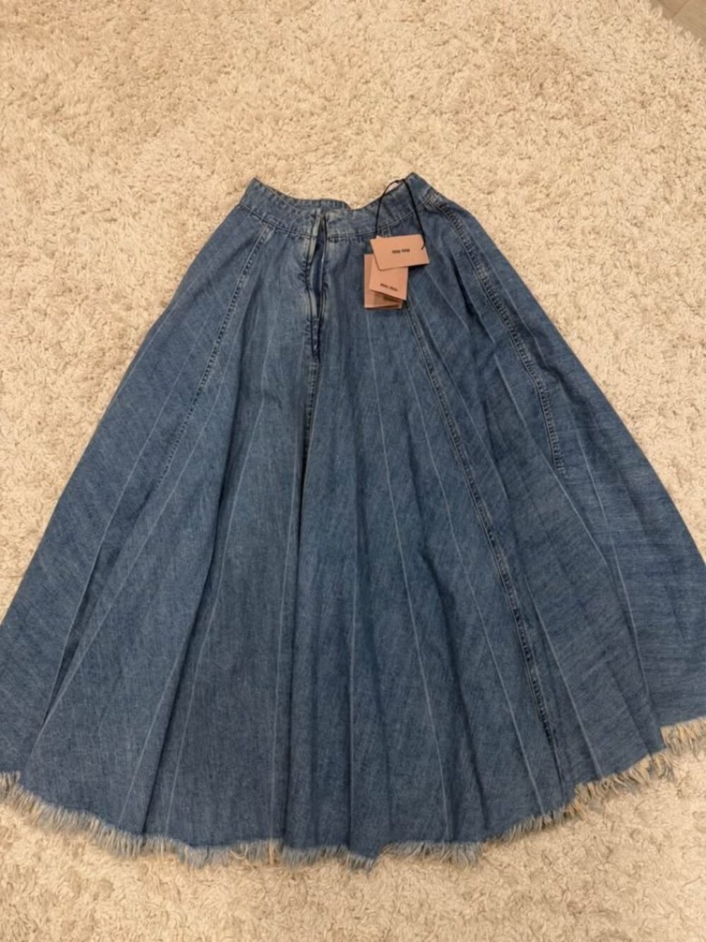 Miu Miu Denim Midi Skirt Brand New with Tags